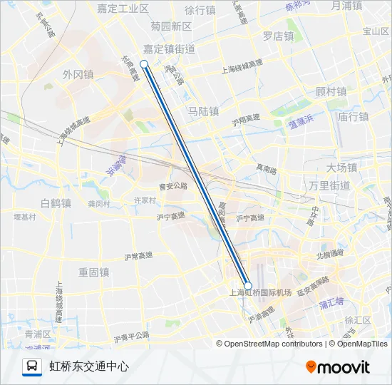 虹桥枢纽9路 Bus Line Map