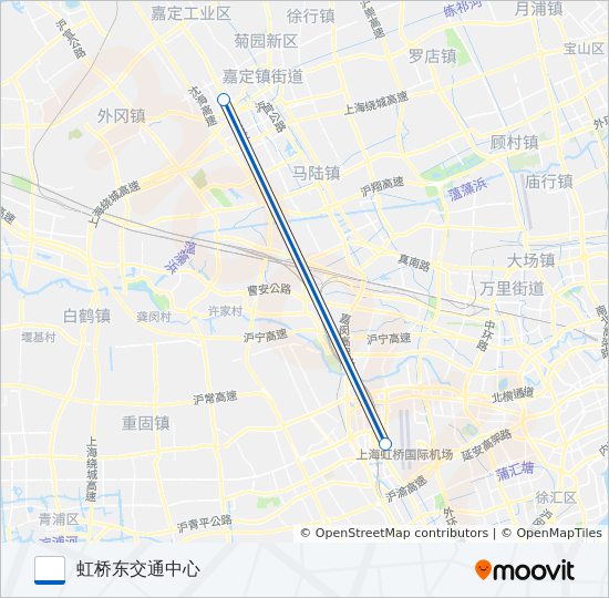 虹桥枢纽9路 bus Line Map
