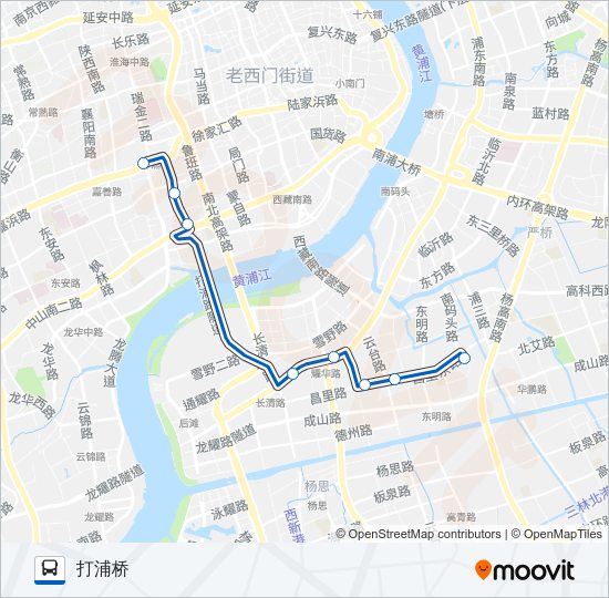 隧道一线区间 Bus Line Map