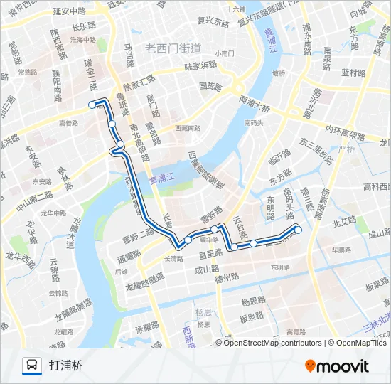 隧道一线区间 Bus Line Map
