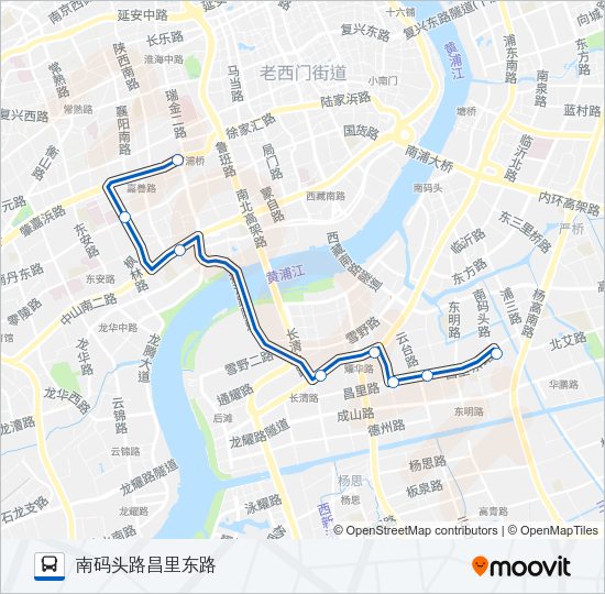 隧道一线区间 Bus Line Map