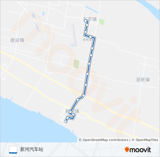 崇明乡村10路 bus Line Map