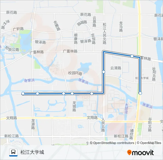 松江18路区间 Bus Line Map