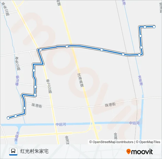公交金山工业区1路的线路图