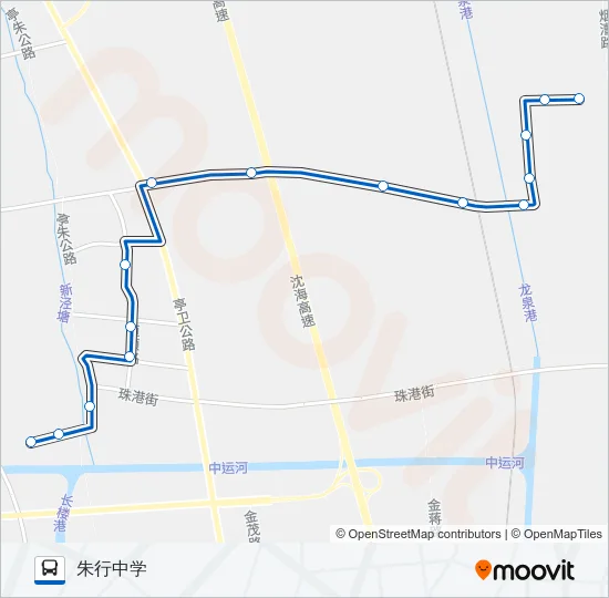 金山工业区1路 Bus Line Map