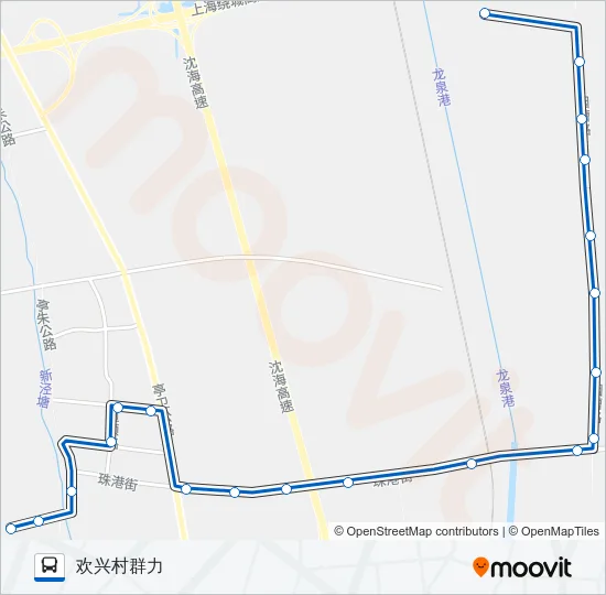 公交金山工业区2路的线路图