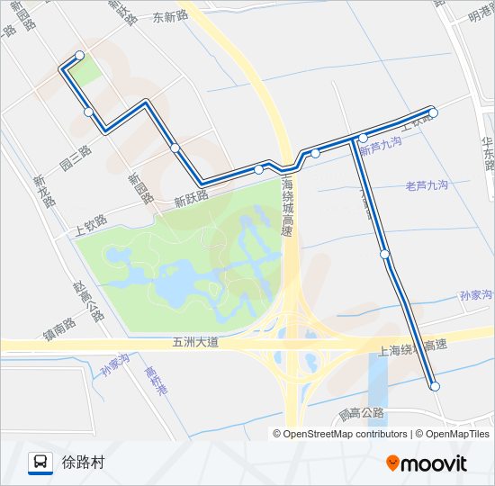 公交高东镇城乡班车路的线路图