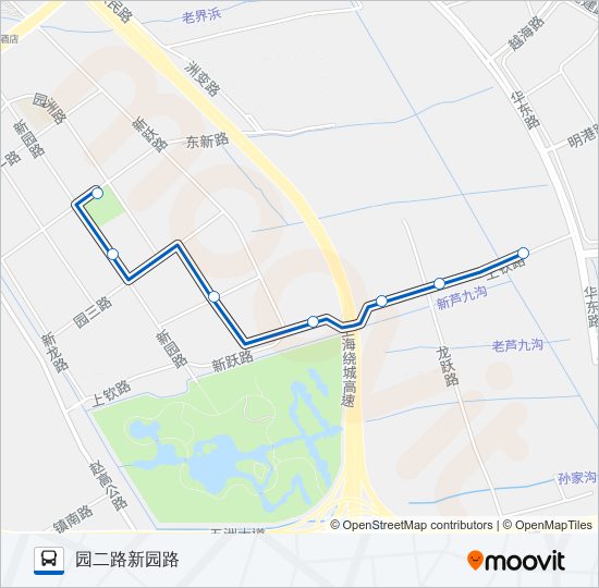 公交高东镇城乡班车路的线路图