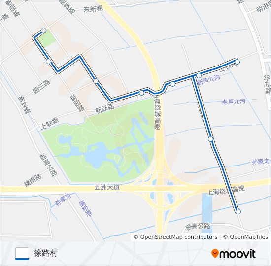 公交高东镇城乡班车路的线路图