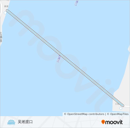 三淞线 ferry Line Map