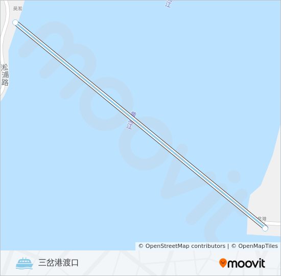 三淞线 ferry Line Map