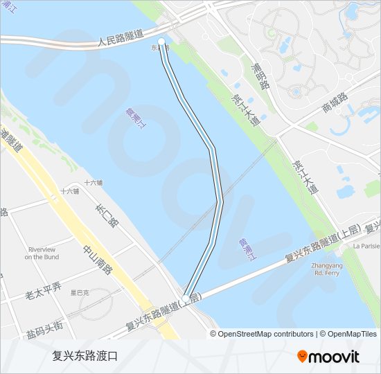 轮渡东复路的线路图