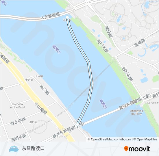 轮渡东复路的线路图