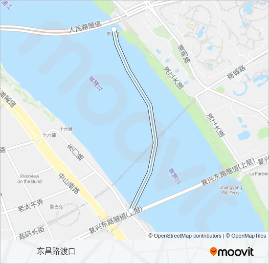 东复线 Ferry Line Map