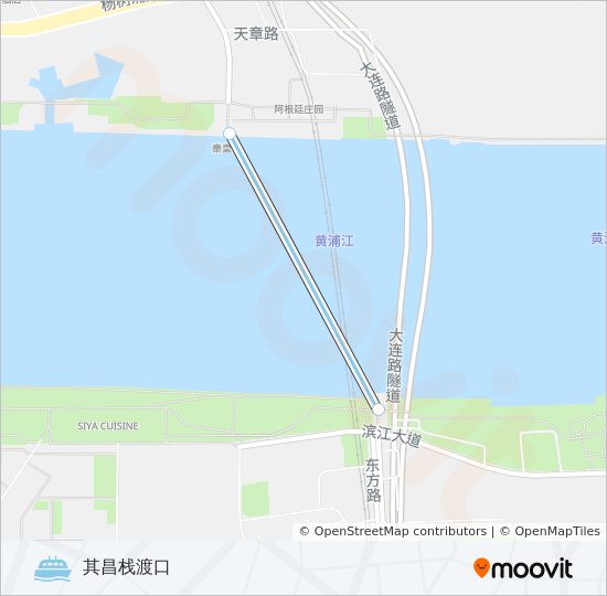 其秦线 ferry Line Map