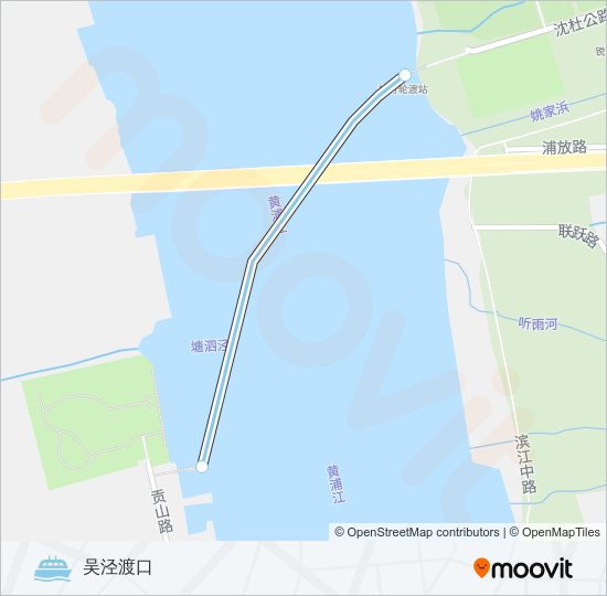 杜吴线 ferry Line Map