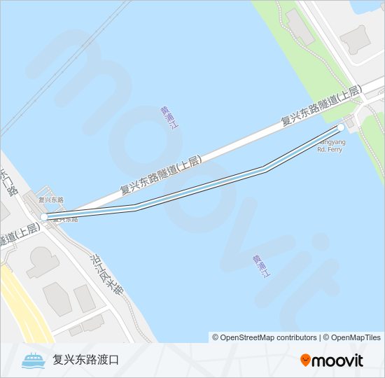 轮渡杨复路的线路图