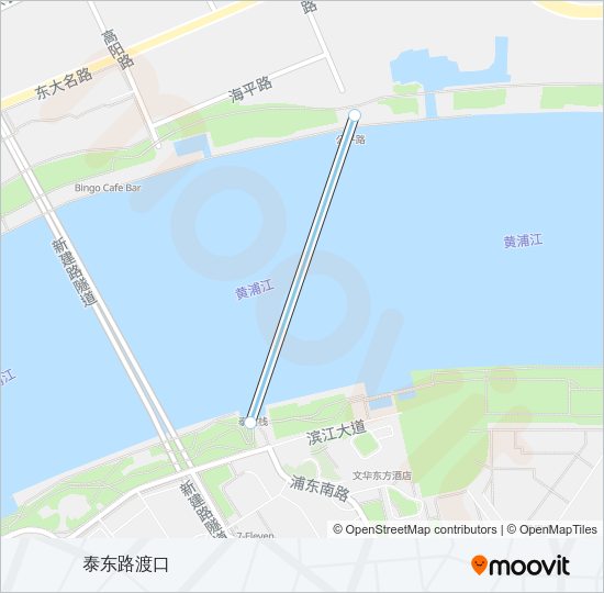 轮渡泰公路的线路图