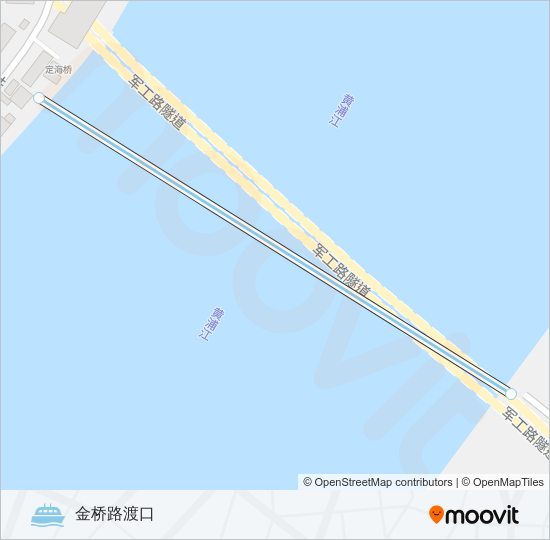 轮渡金定路的线路图