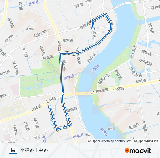公交56区间路的线路图