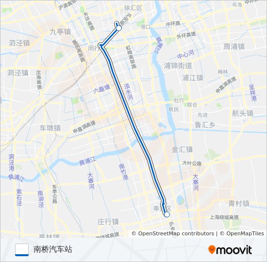 南梅线 bus Line Map