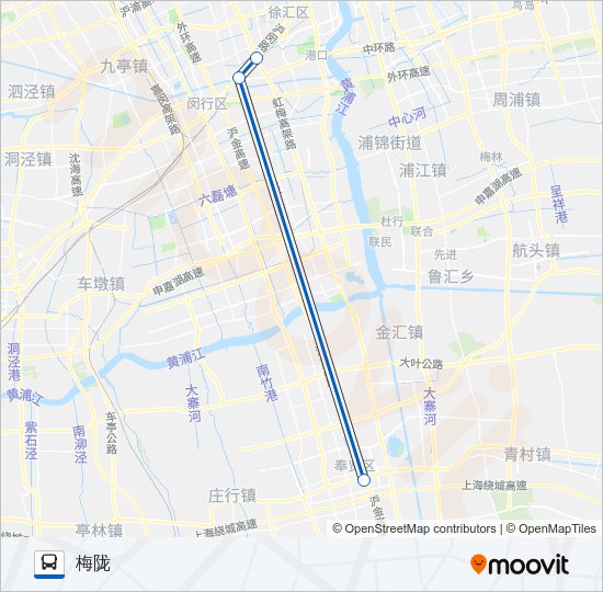 公交南梅路的线路图