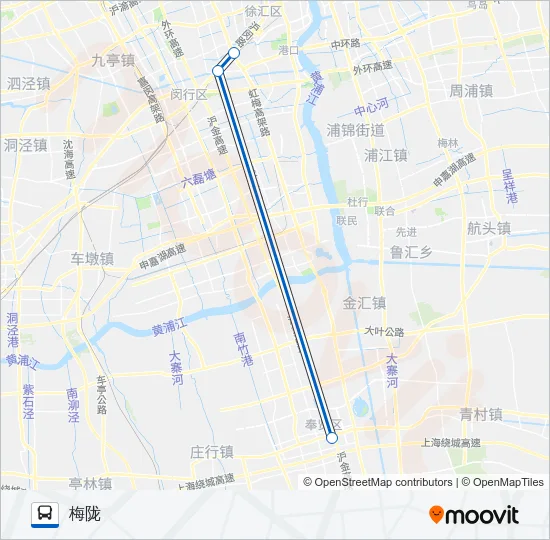 南梅线 Bus Line Map