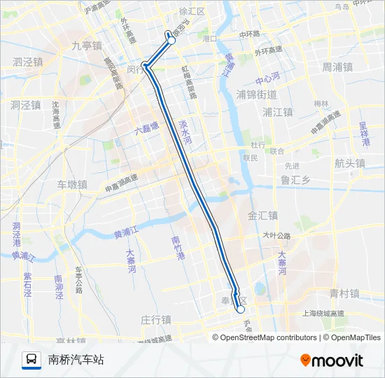 南梅线 Bus Line Map