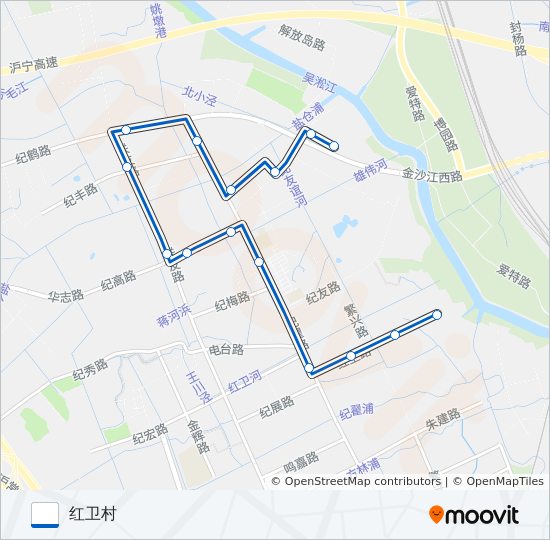 公交华漕1路的线路图