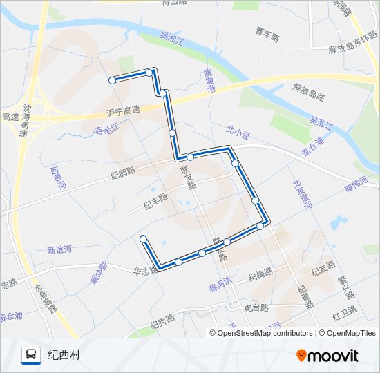 公交华漕3路的线路图