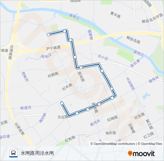 公交华漕3路的线路图