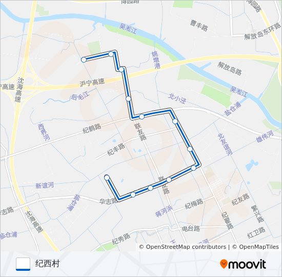 公交华漕3路的线路图