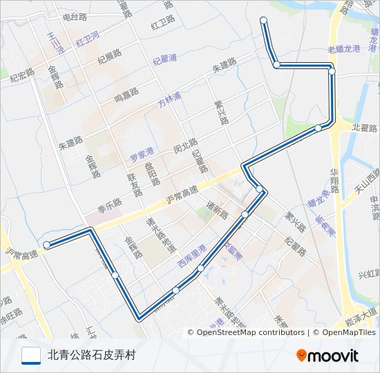 公交华漕5路的线路图