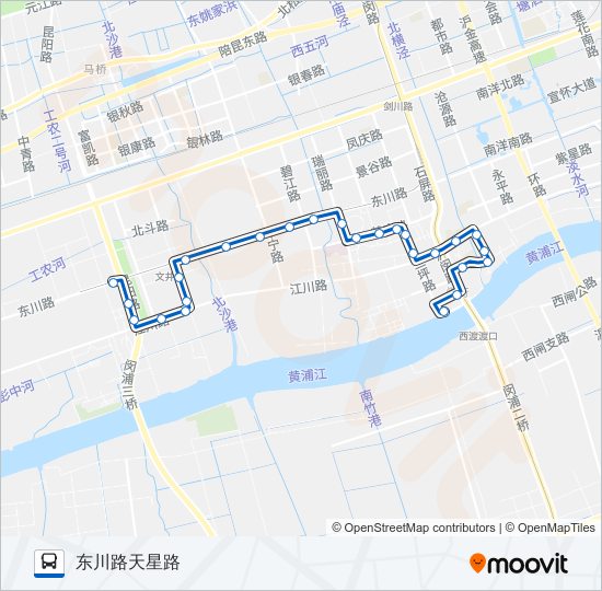 公交江川1路的线路图