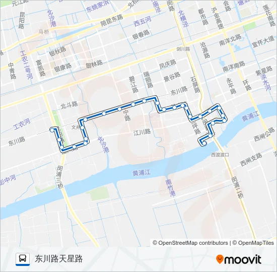 江川1路 Bus Line Map