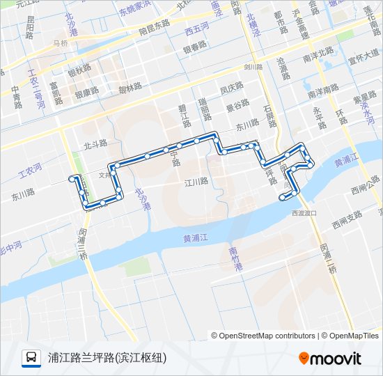 公交江川1路的线路图