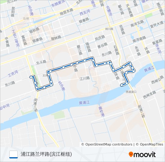 公交江川1路的线路图