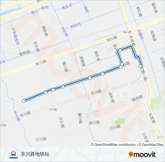 公交江川6路的线路图