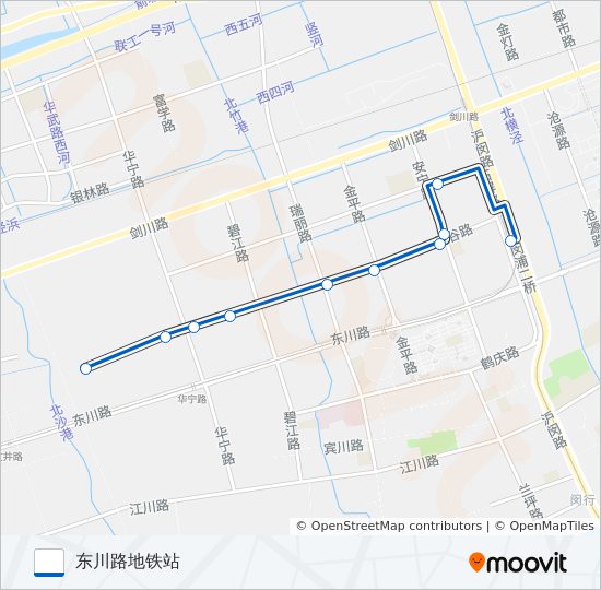 公交江川6路的线路图