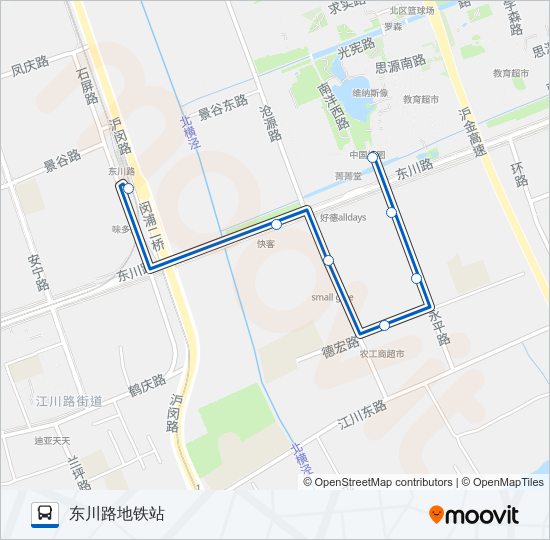 江川7路 bus Line Map