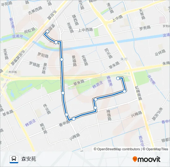 公交闵行3路的线路图