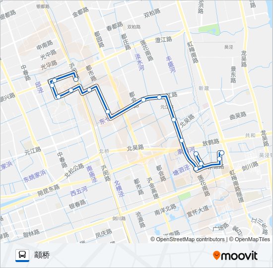 闵行4路 Bus Line Map