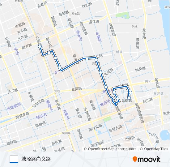 闵行4路 bus Line Map