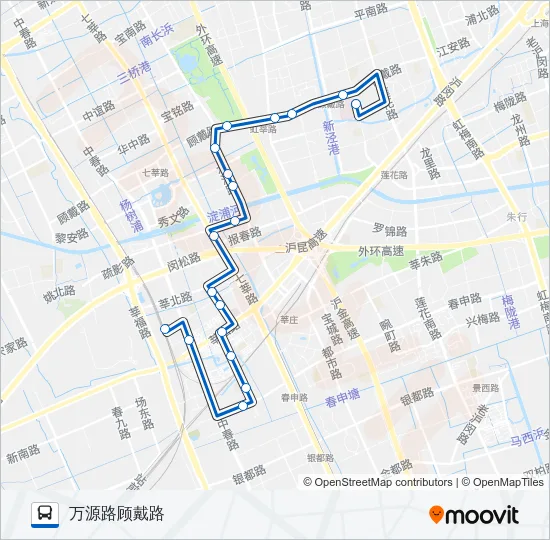 闵行8路 Bus Line Map