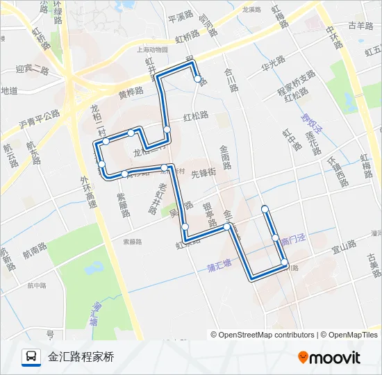 虹桥镇2路 Bus Line Map