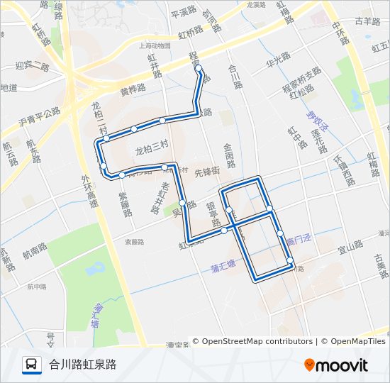 虹桥镇2路 bus Line Map