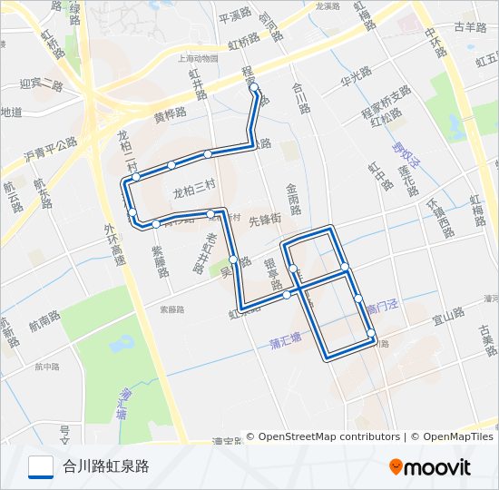 虹桥镇2路 bus Line Map