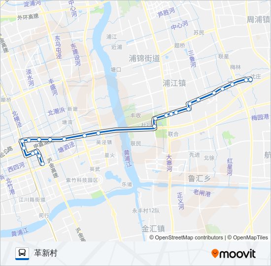 闵行10路 Bus Line Map
