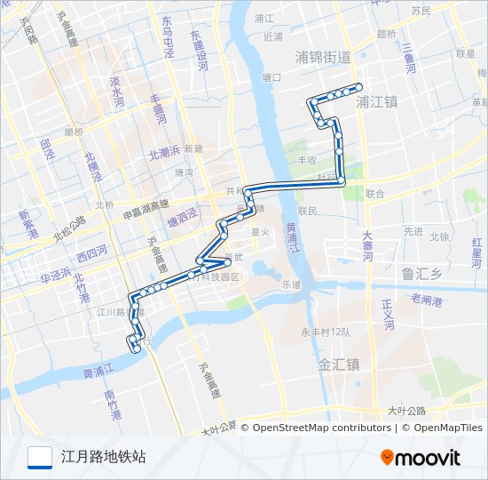 闵行11路 bus Line Map