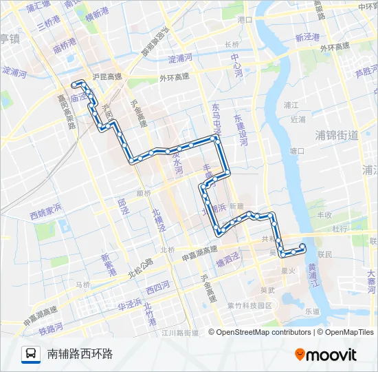 闵行15路 Bus Line Map